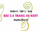 Bài 3.4 trang 48 Toán 9 tập 1 Kết nối tri thức